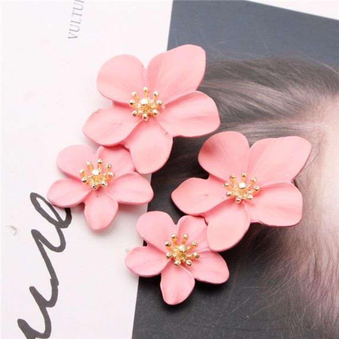 Cut The Crap Flower Statement Earrings