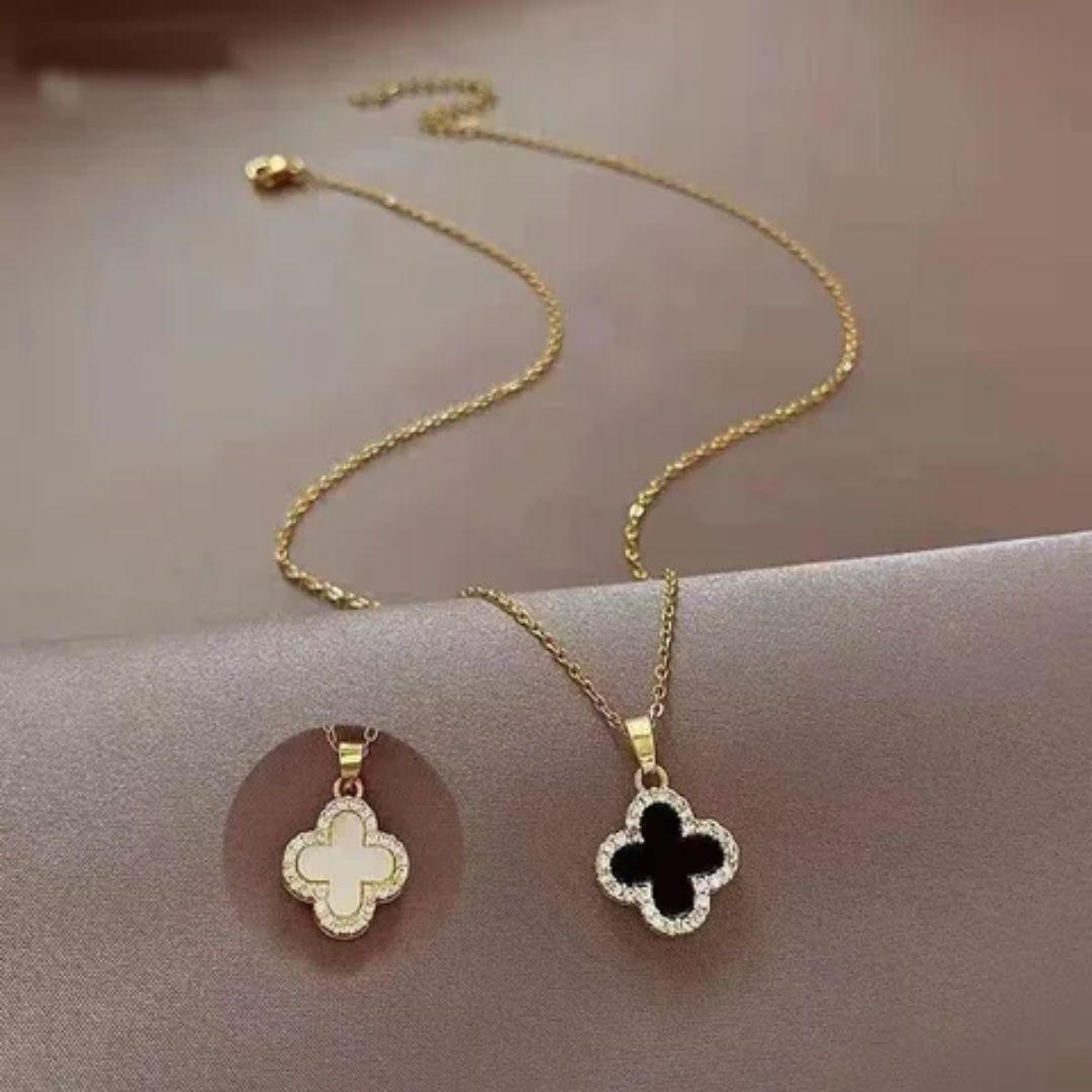 Starlight Clover Earrings & Necklace Set