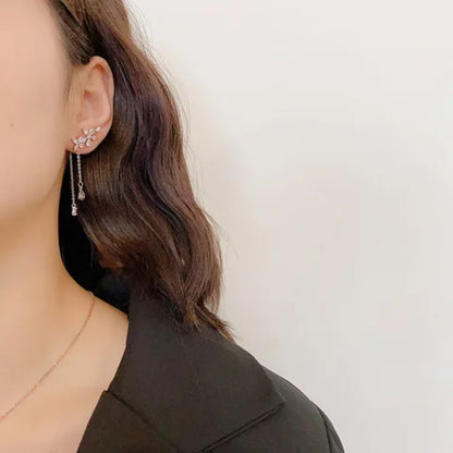 As Pretty As Flower Long Chain Earrings