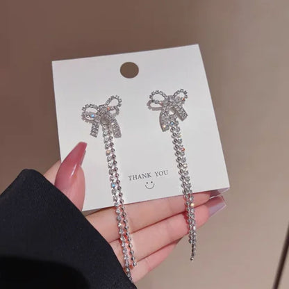 Bling Blogger Chain Bow Earrings