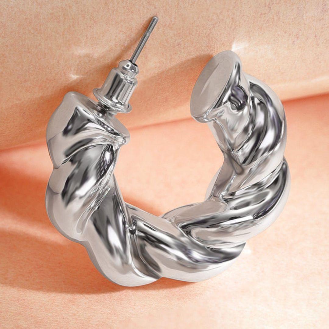 As Pretty As Silver Hoop Earrings