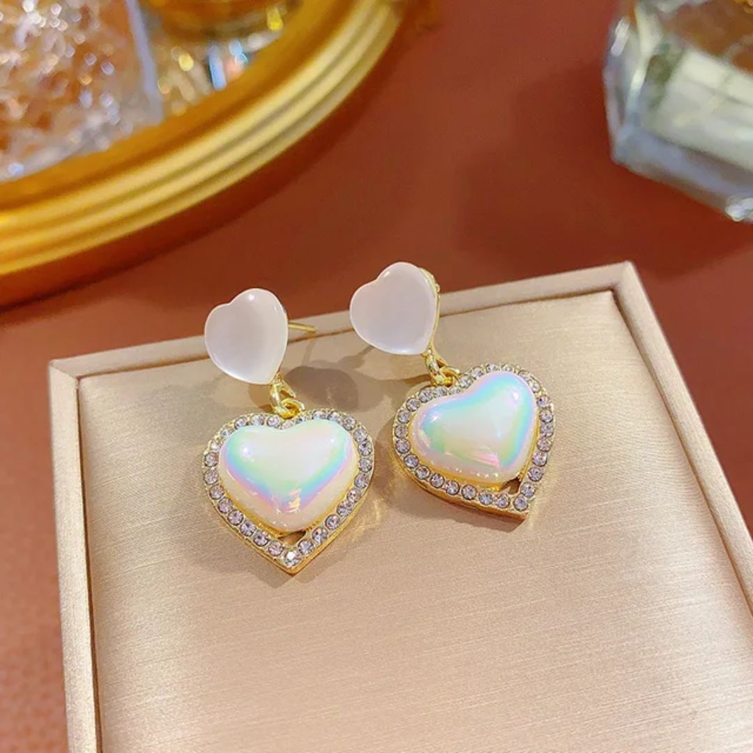 Have A Heart Of Gold Pearl Earrings