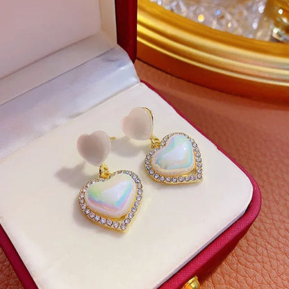 Have A Heart Of Gold Pearl Earrings