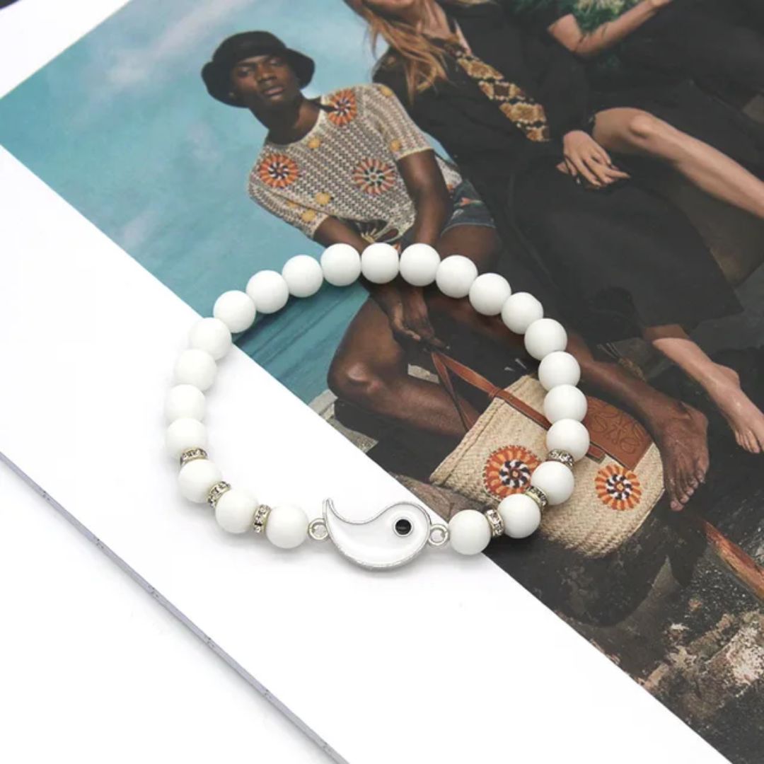 Perky Pearl Bracelet ( White & Black )