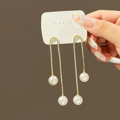 Pearlfect Long Chain Earrings