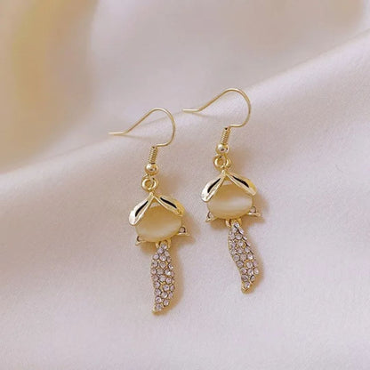 Cozy Crystal Drop Earrings