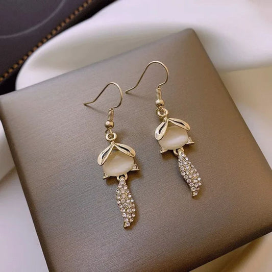 Cozy Crystal Drop Earrings