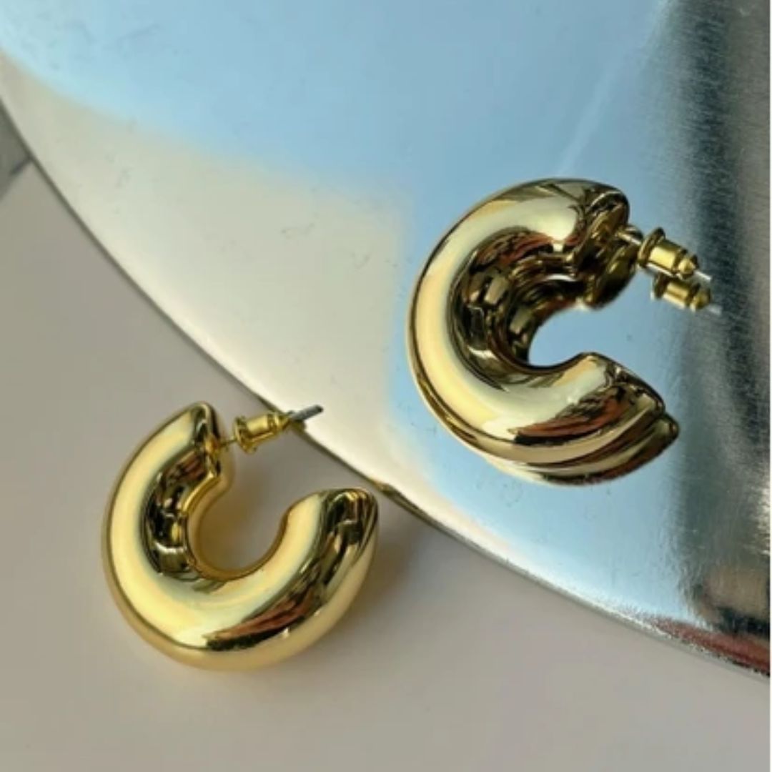 As Pretty As Gold Hoop Earrings