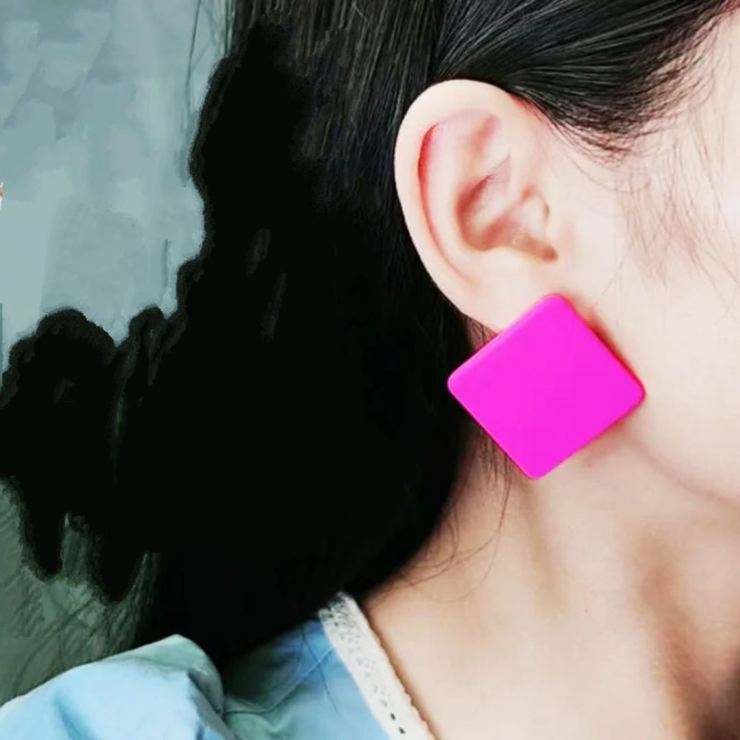 Coloured Statement Earrings