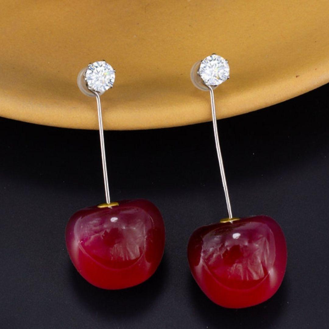 Blow of Cherry Quirky Earrings