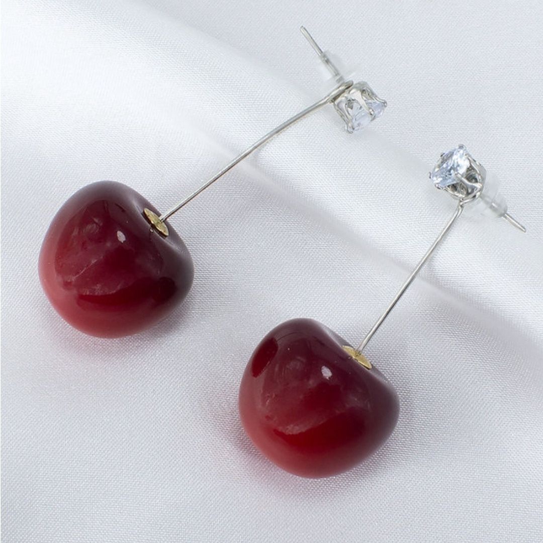 Blow of Cherry Quirky Earrings