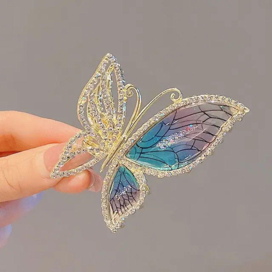 Rhinestone Butterfly Hair claw