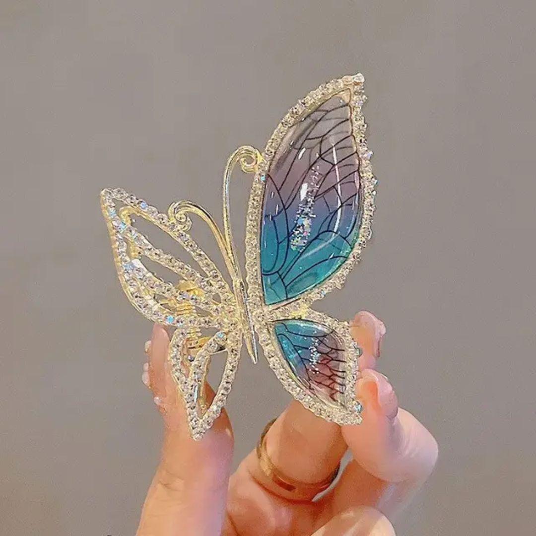 Rhinestone Butterfly Hair claw