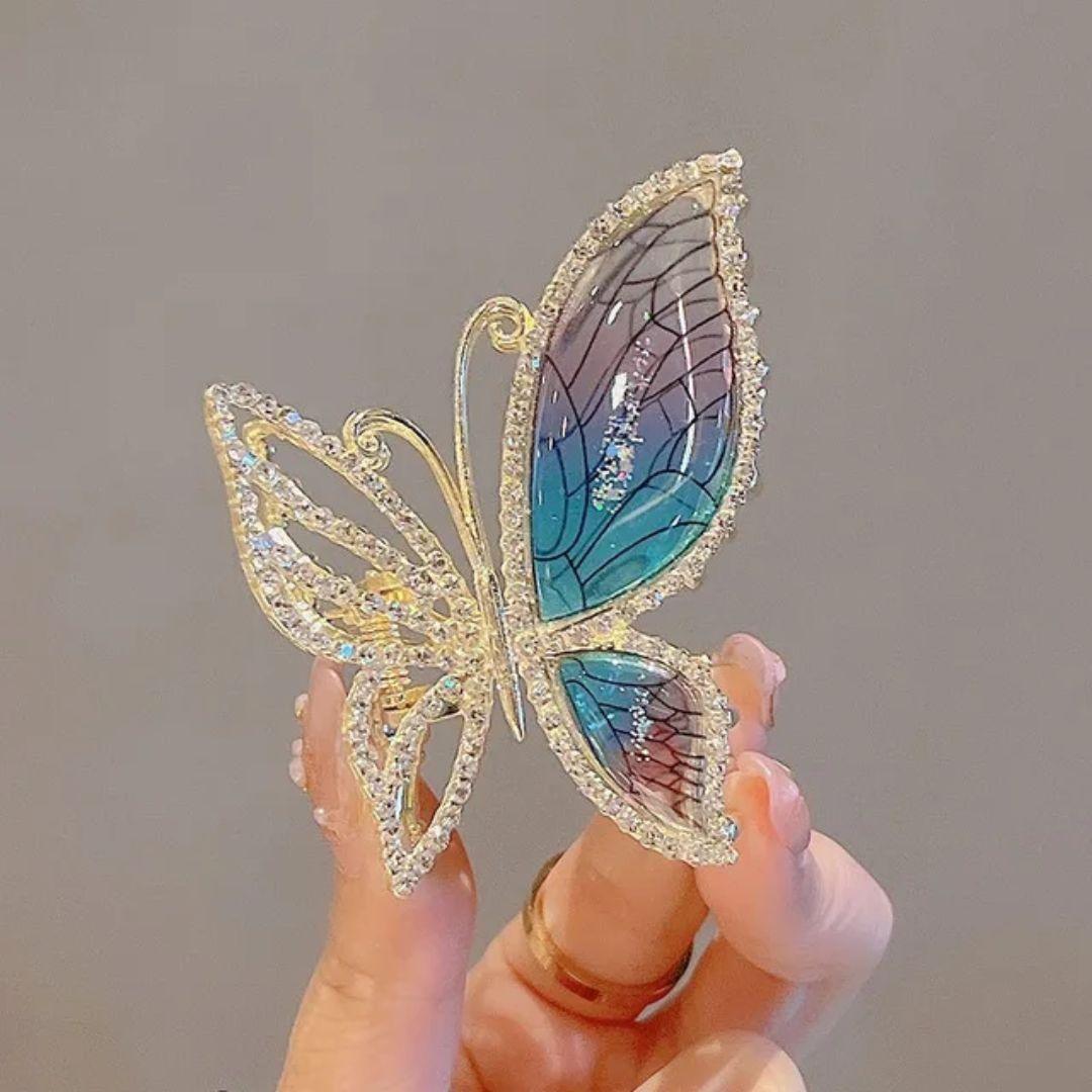 Rhinestone Butterfly Hair claw