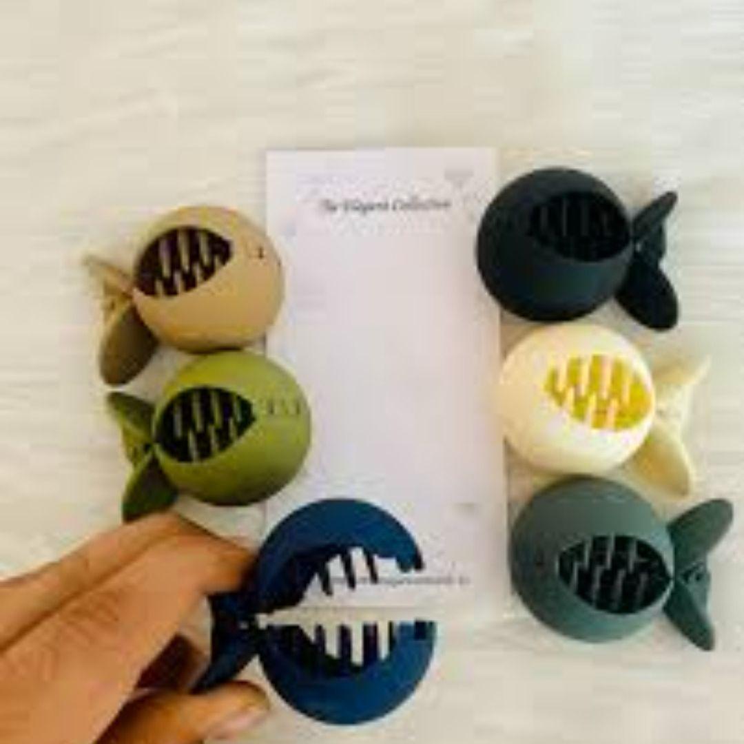 Matte Ponytail Hair claw (Pack of 3) small