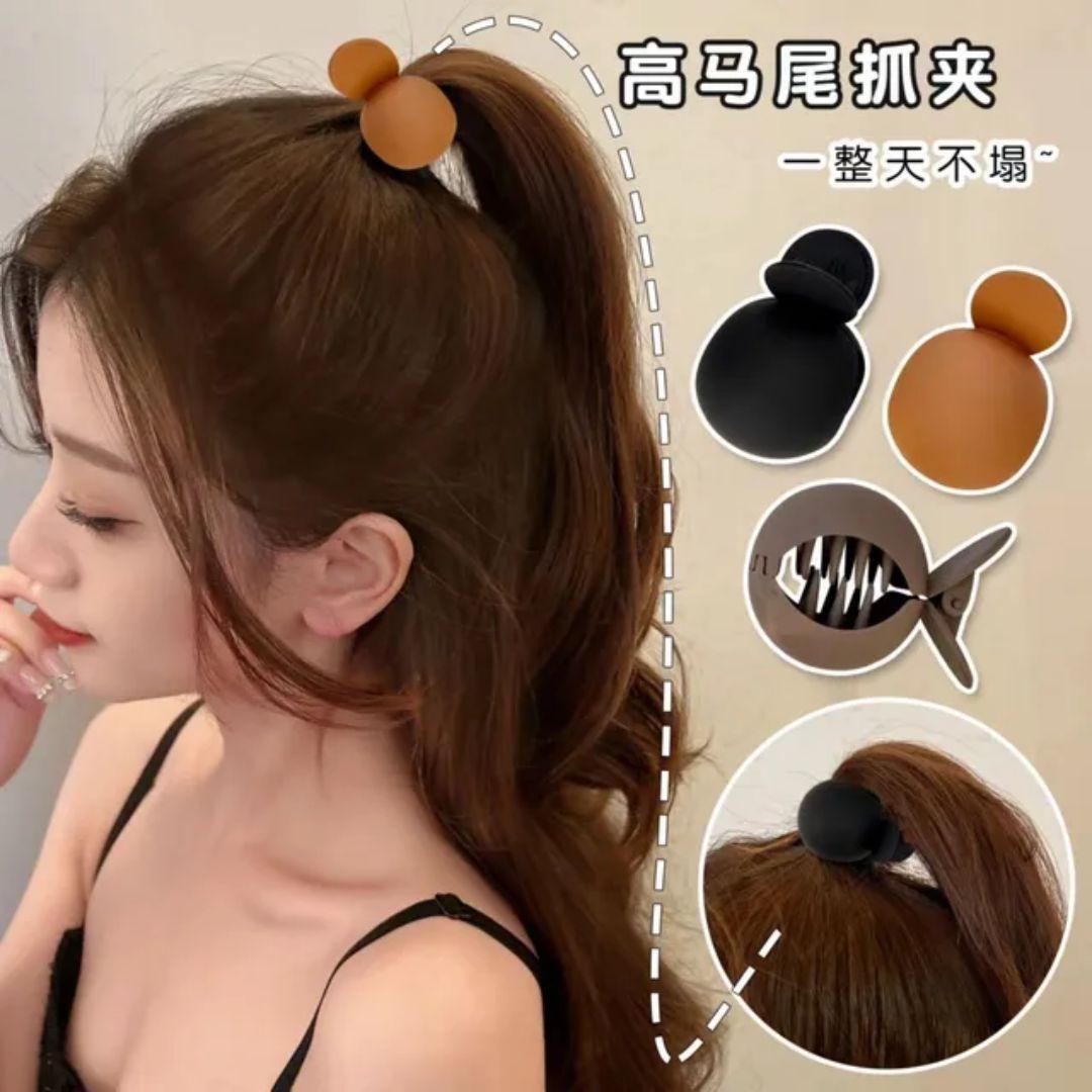 Matte Ponytail Hair claw (Pack of 3) small