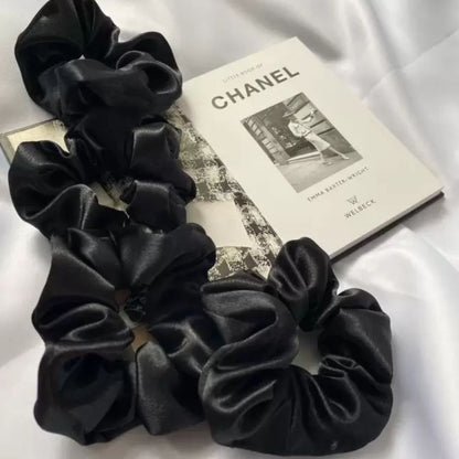 Black Scrunchie Hair Ties (pack of 4)