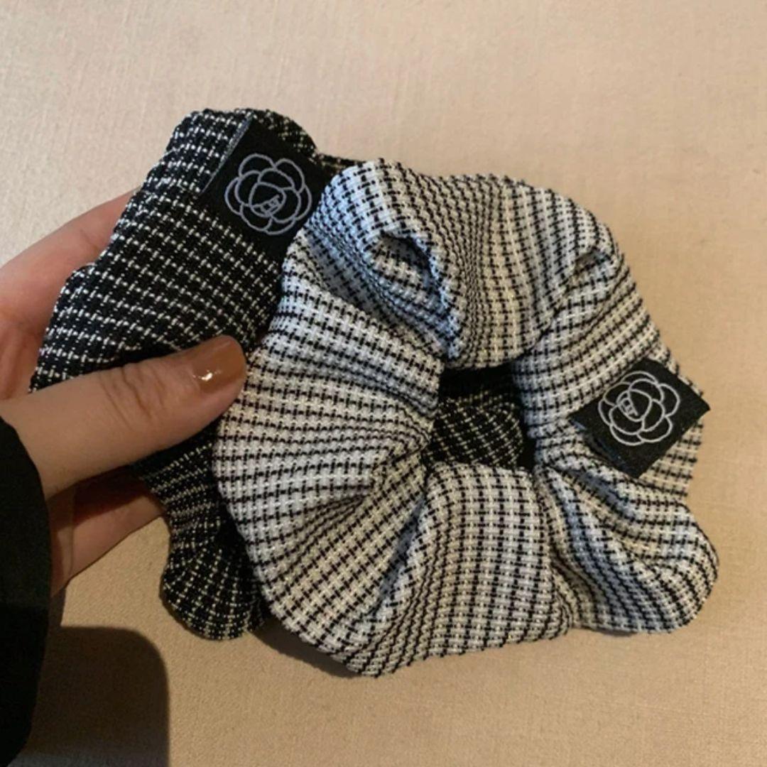 Check Luxe Scrunchies (Pack of 2)
