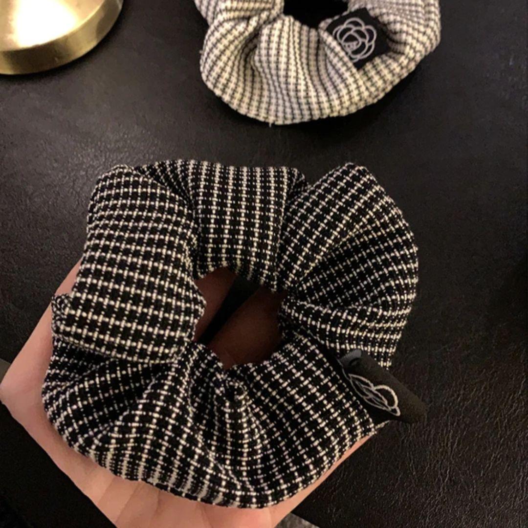 Check Luxe Scrunchies (Pack of 2)