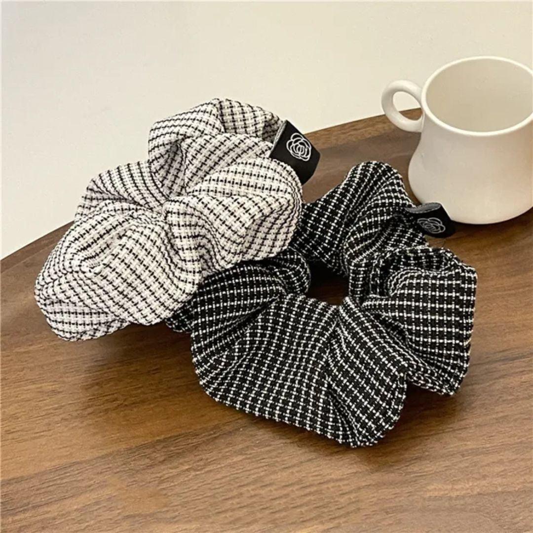 Check Luxe Scrunchies (Pack of 2)