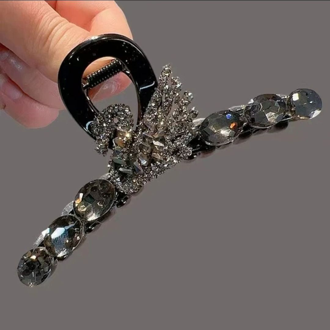Swan Rhinestone Hair Claw