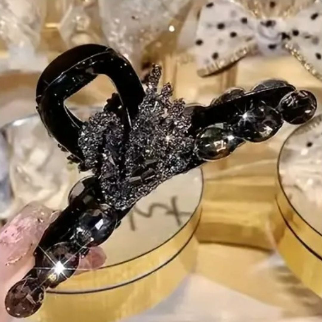 Swan Rhinestone Hair Claw