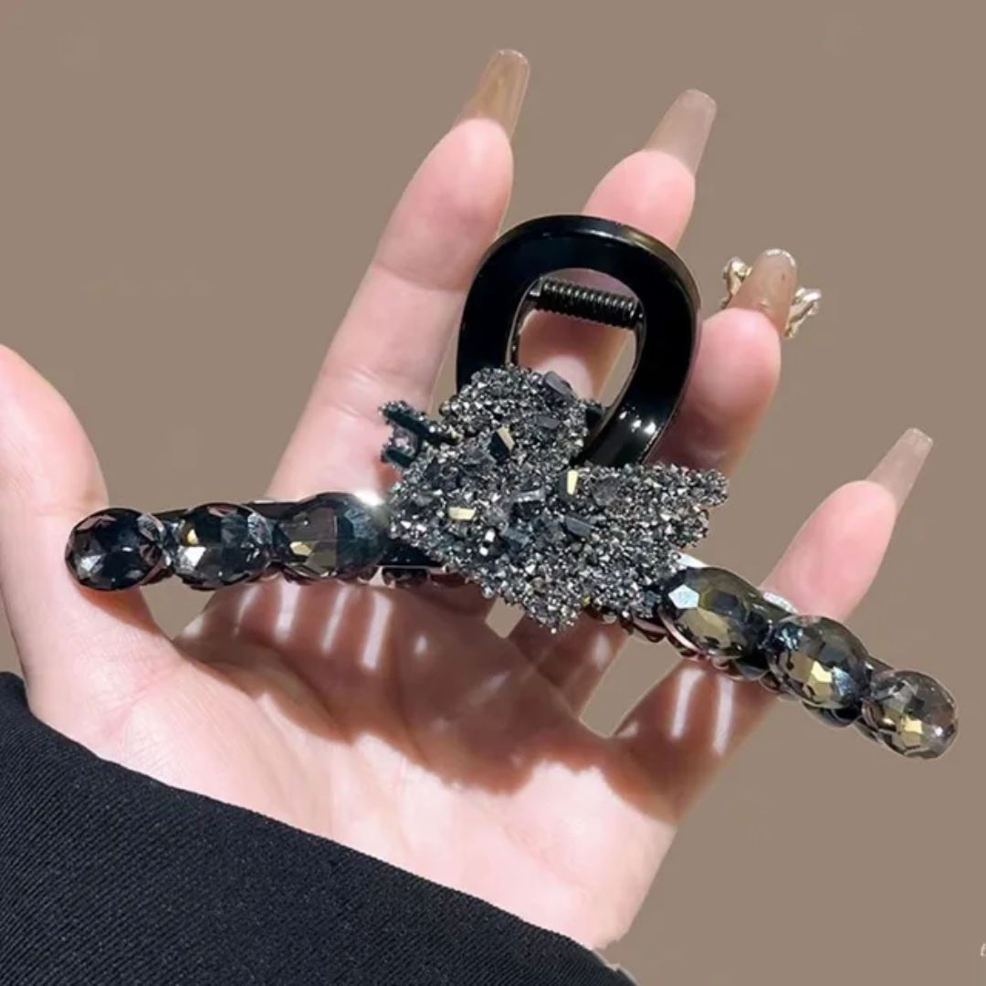 Swan Rhinestone Hair Claw