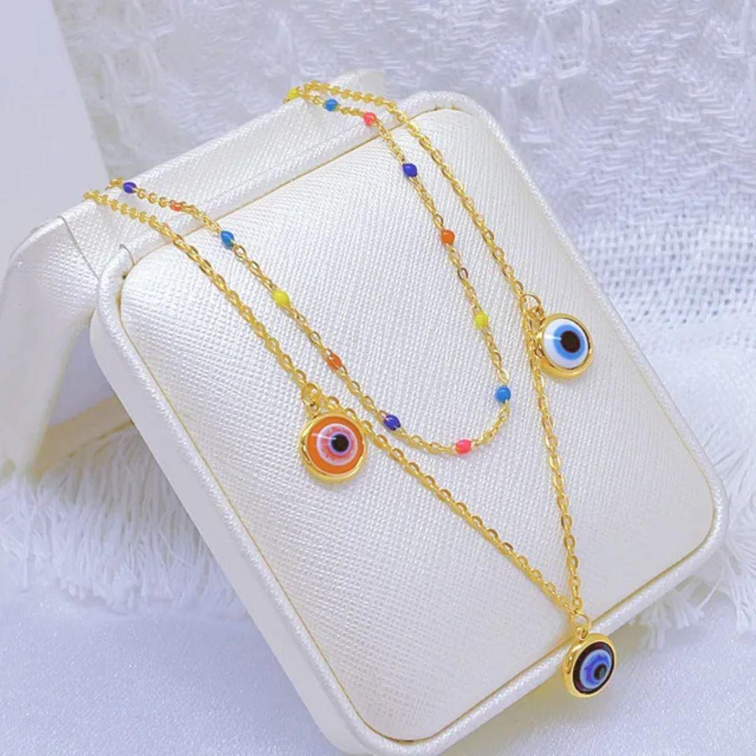 Dazzling Dainty Evil Eye Necklace