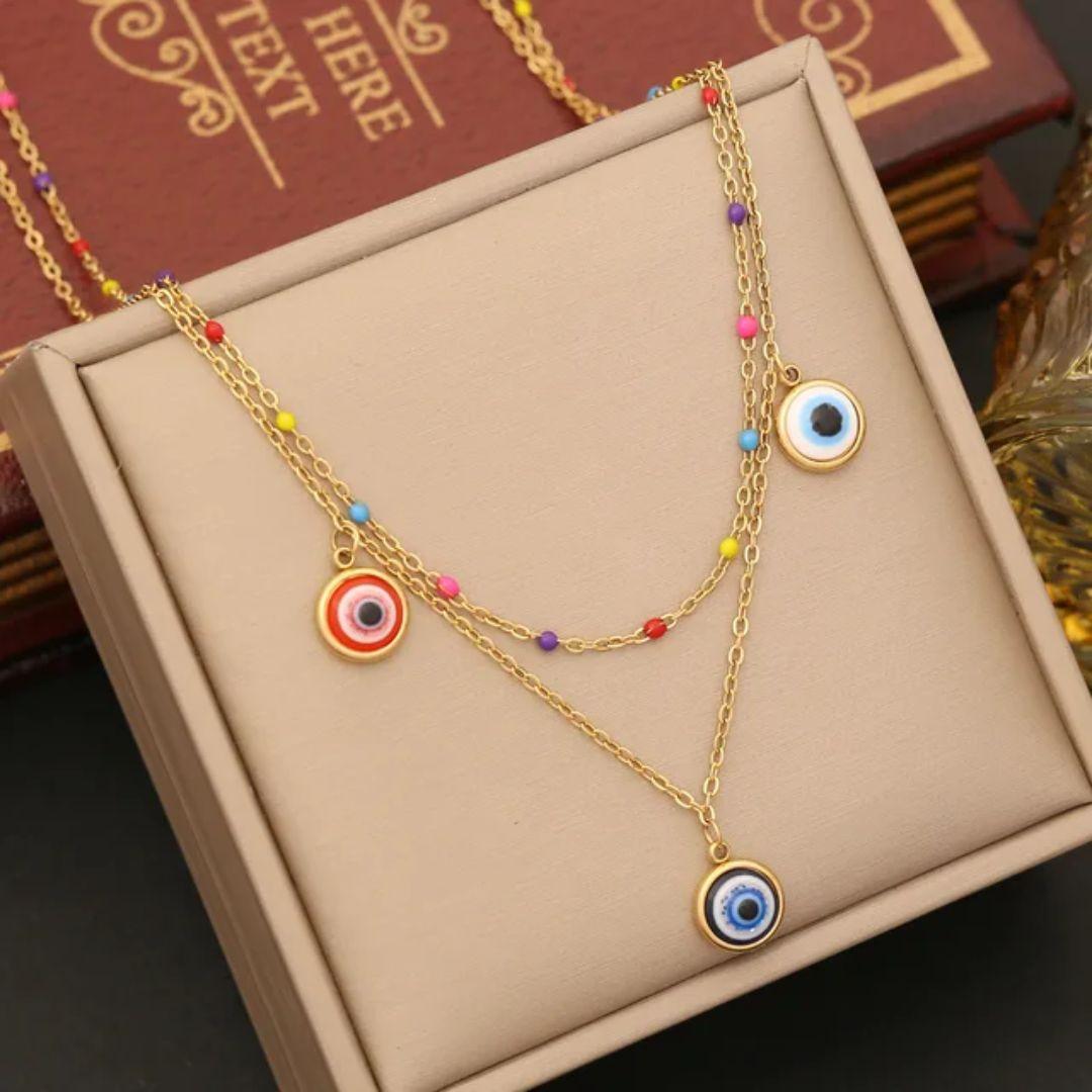 Dazzling Dainty Evil Eye Necklace