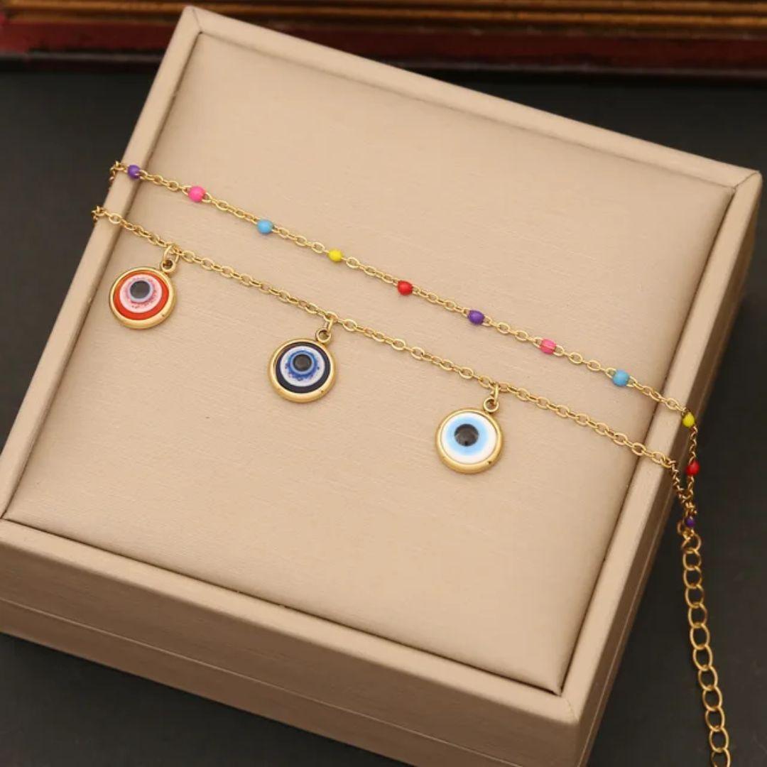 Dazzling Dainty Evil Eye Necklace