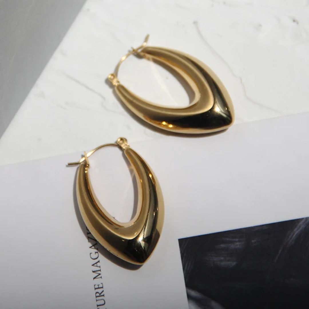 As Pretty As Gold Hoop Earrings