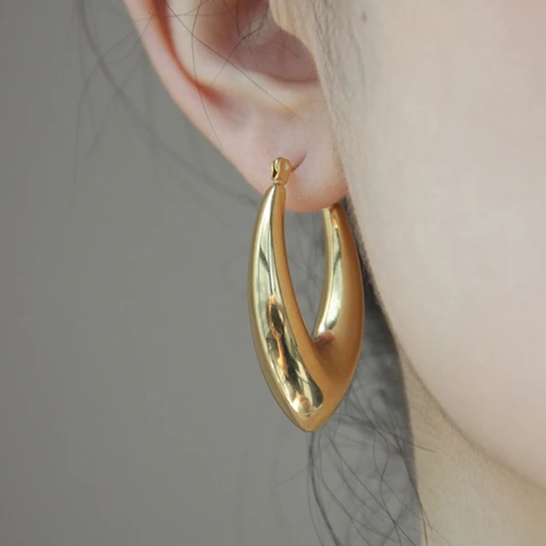 As Pretty As Gold Hoop Earrings