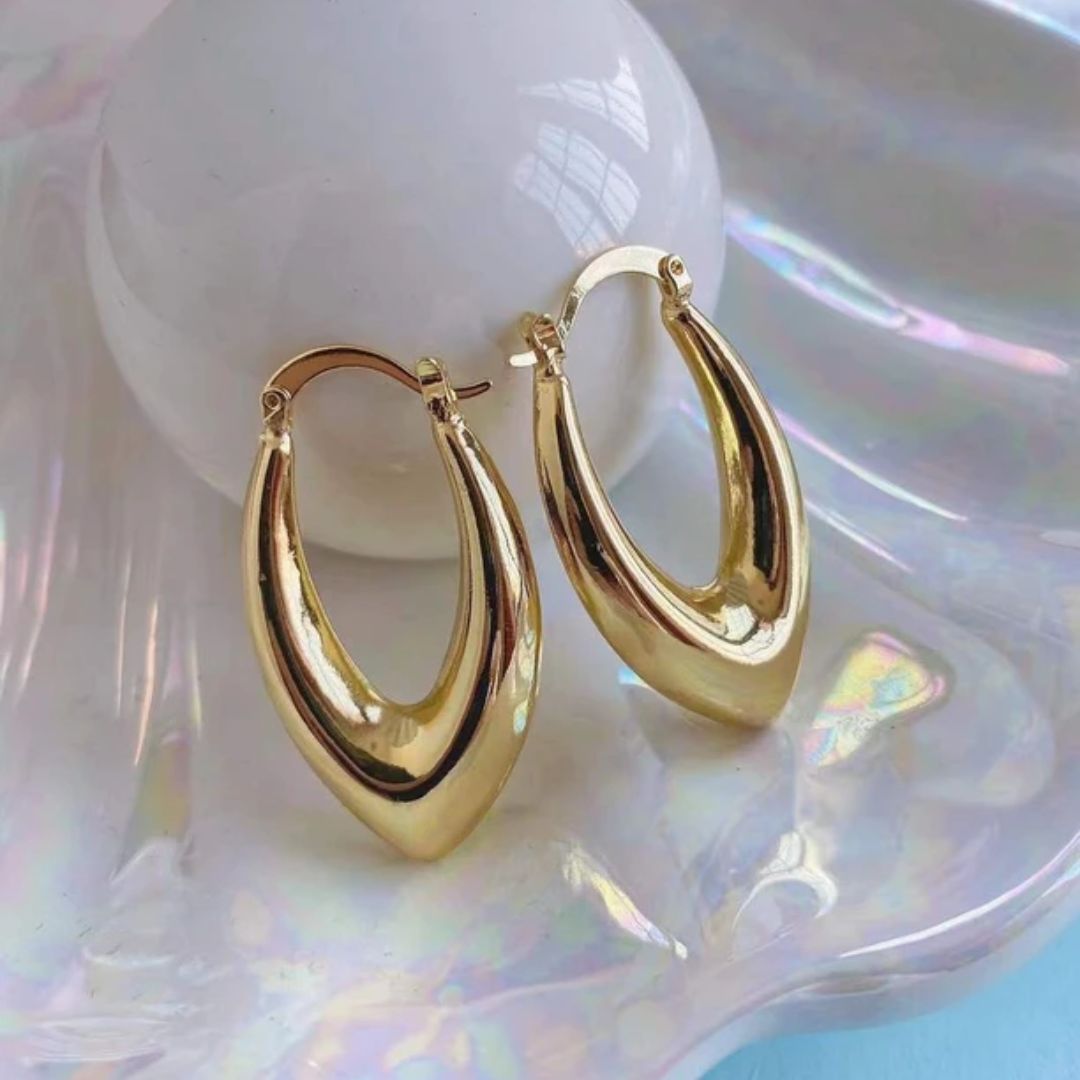 As Pretty As Gold Hoop Earrings