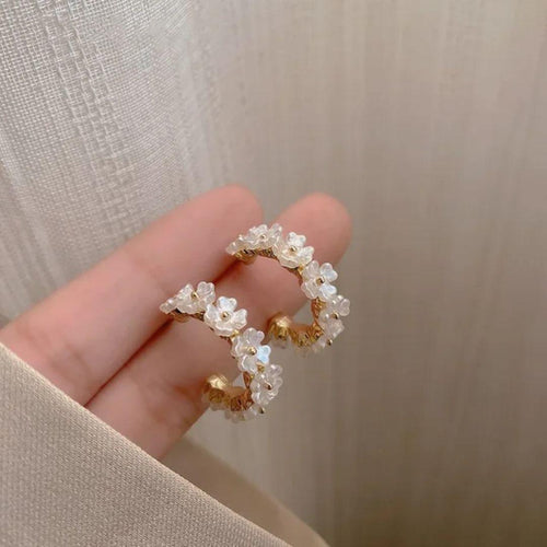 Daisy Hoop Earring