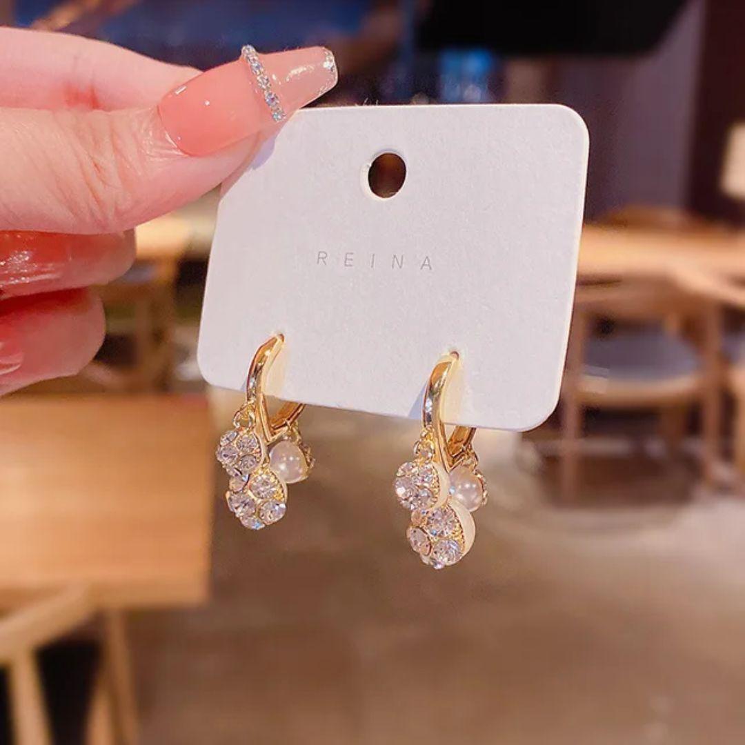 Cozy Crystal Drop Earrings