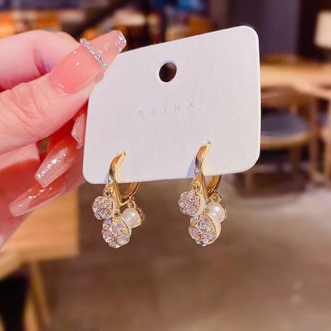 Cozy Crystal Drop Earrings