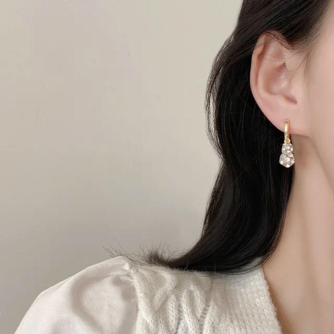 Cozy Crystal Drop Earrings