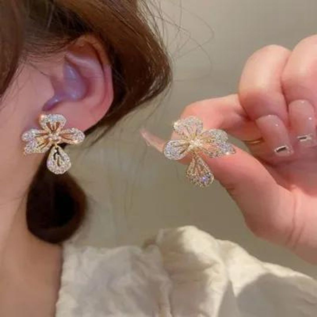 Cut The Crap Flower Earrings