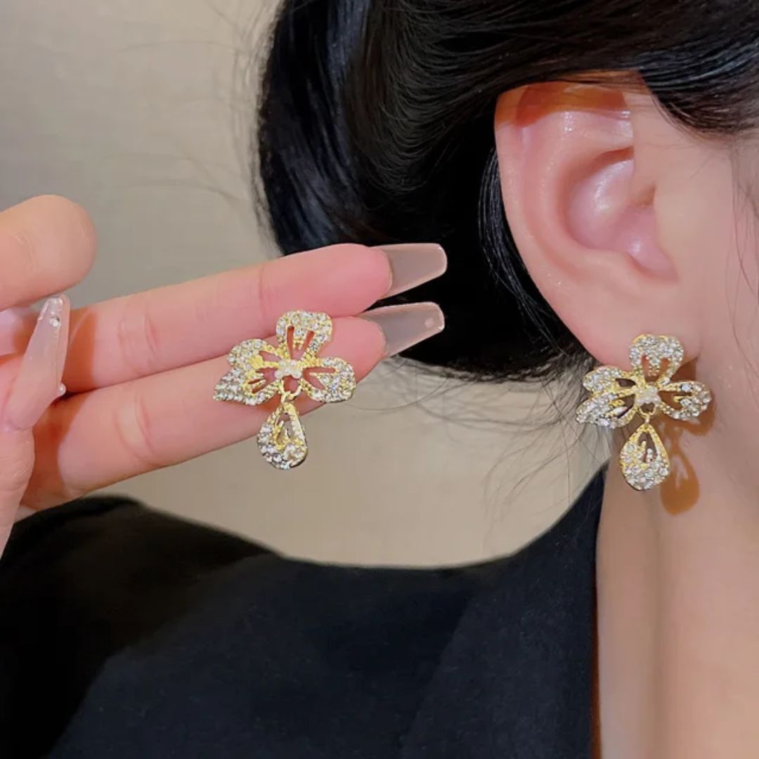 Cut The Crap Flower Earrings