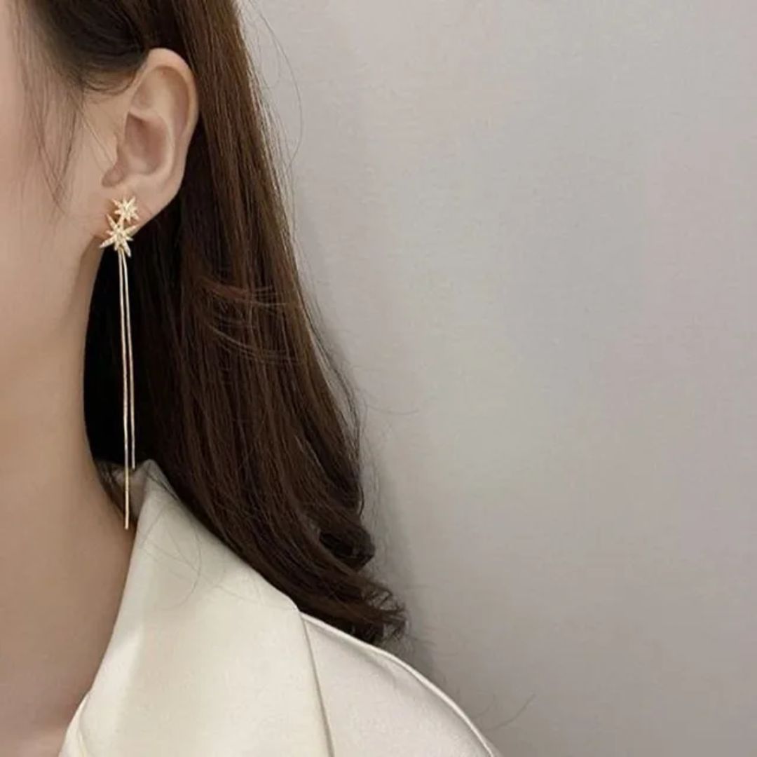 Aim For The Star Chain Earrings