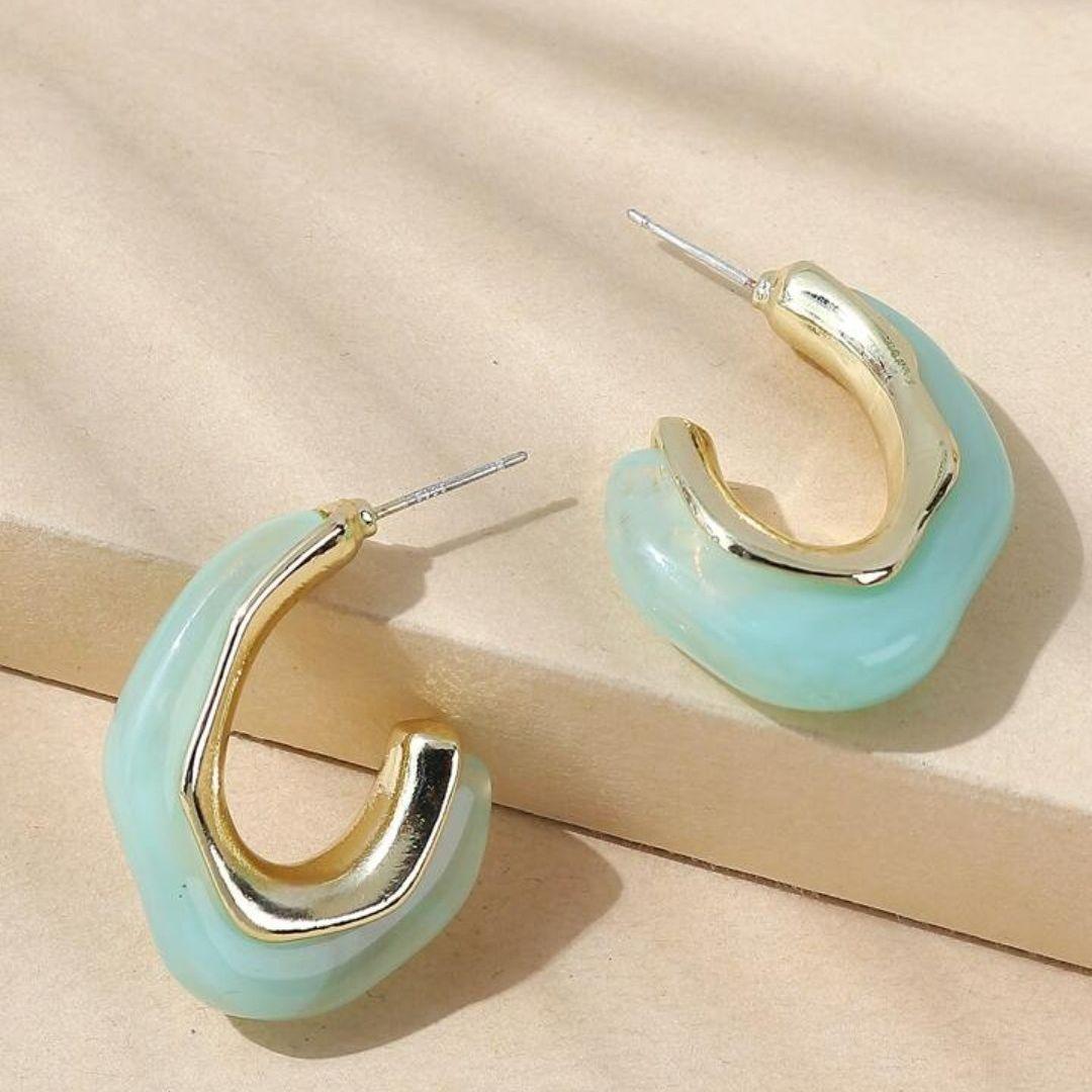 Blind Date coloured Hoop Earrings