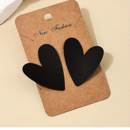 Black Heart Earrings