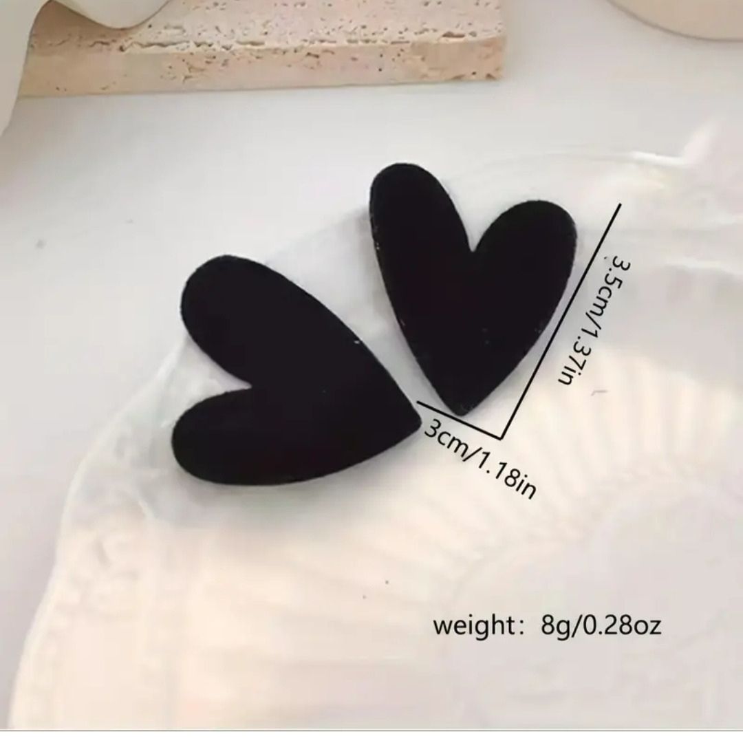 Black Heart Earrings