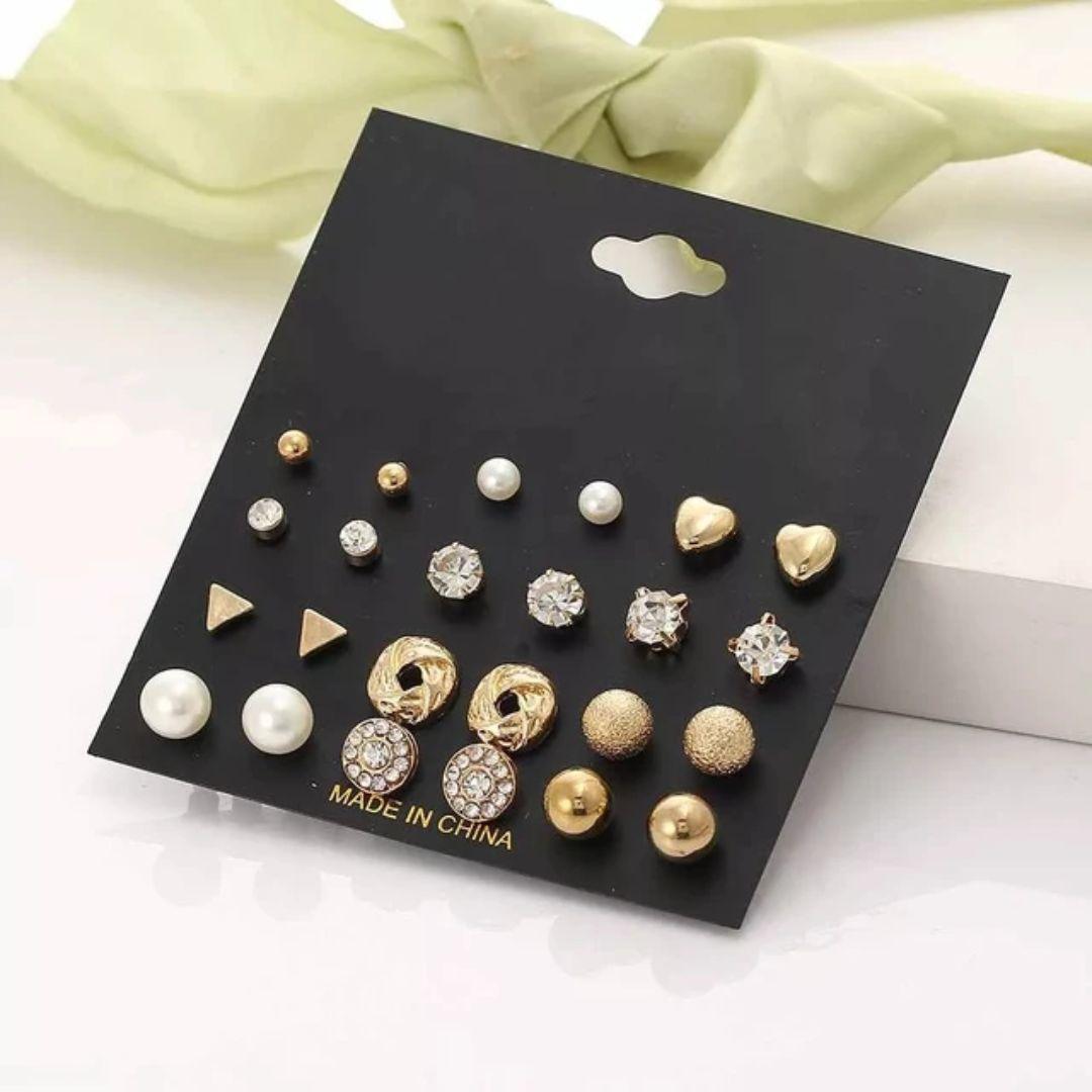 Cocktail Mix Stud Card Earrings