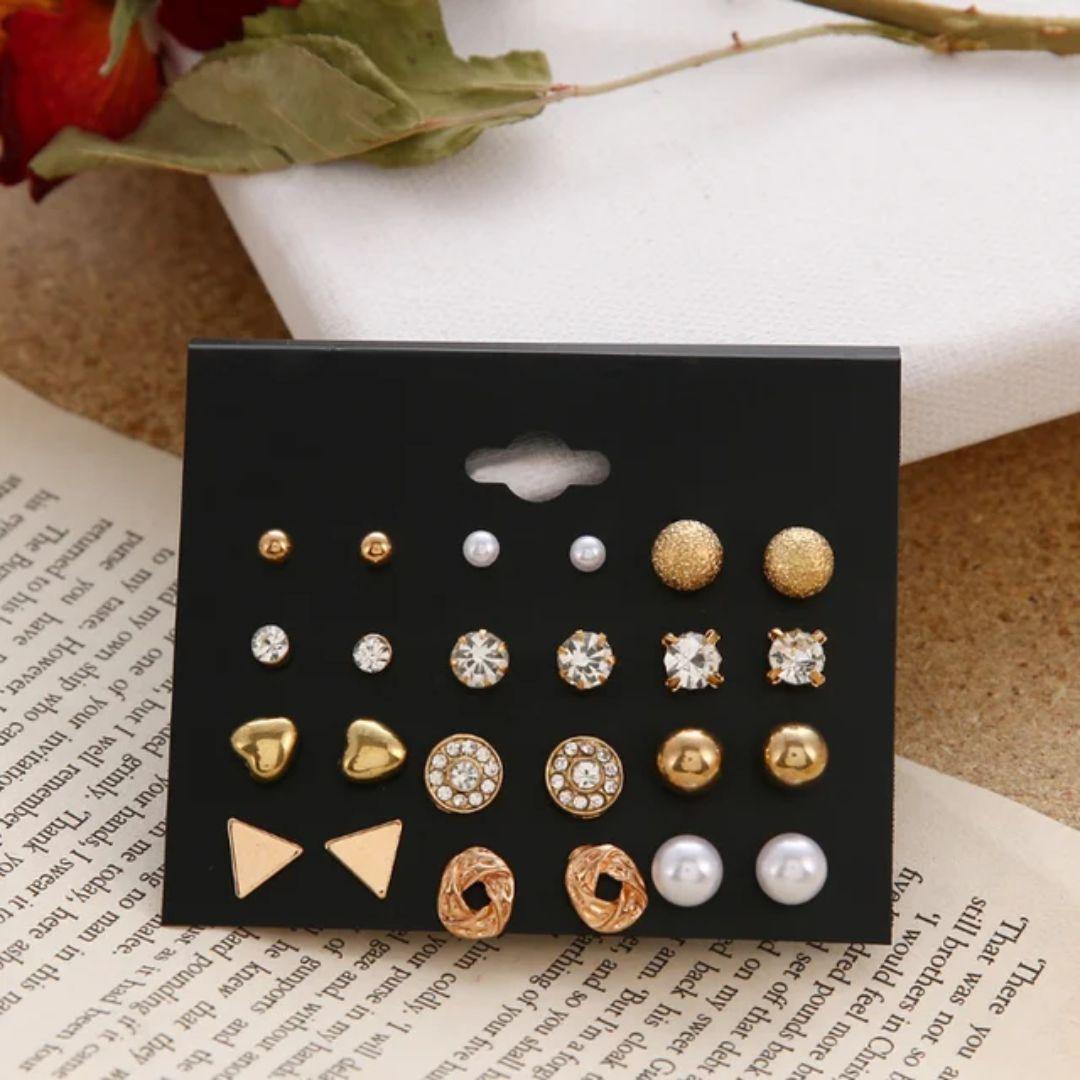 Cocktail Mix Stud Card Earrings