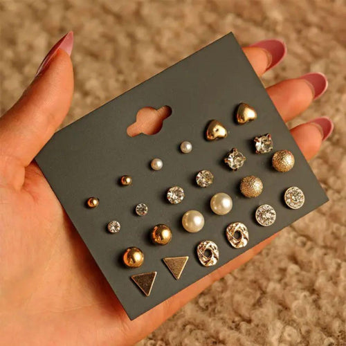 Cocktail Mix Stud Card Earrings