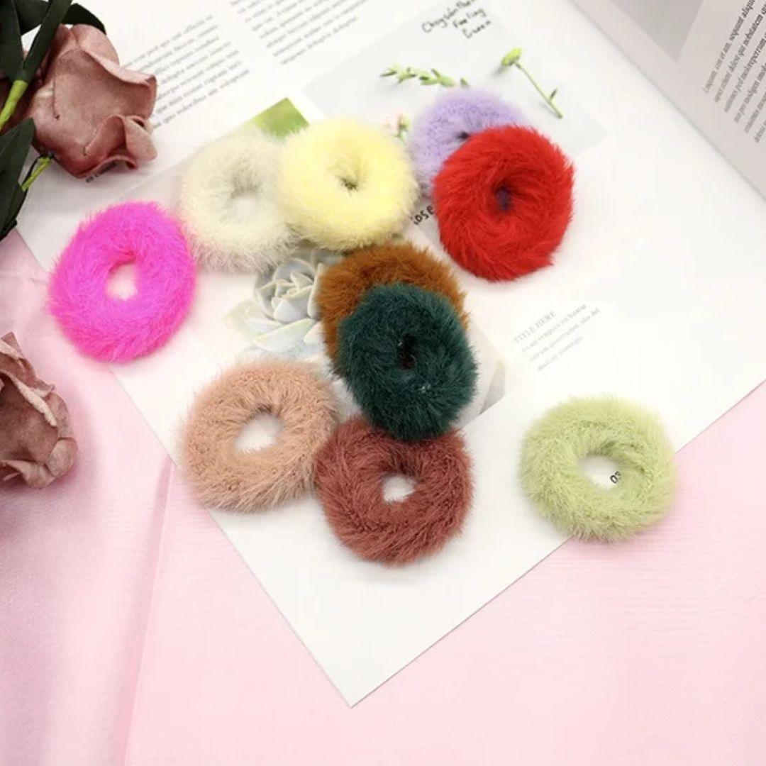 Color Pop Fur hair bands (Pack of 12)