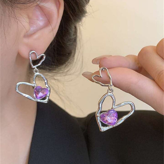 Bling Blogger Heart Earrings