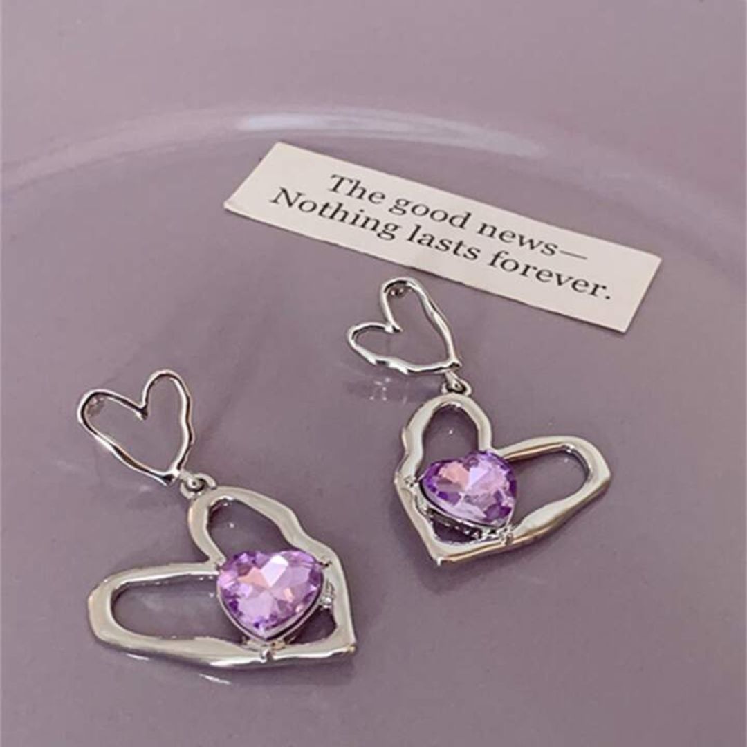 Bling Blogger Heart Earrings