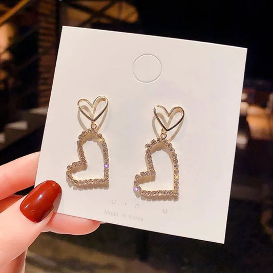 Bling Bloger Heart Earrings